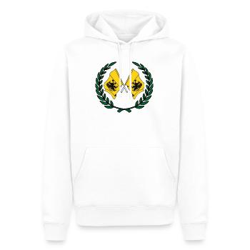 Fahnen Pommerscher Lorbeerkranz - Männer Premium Bio Hoodie - Weiß - Vorne - Nico (187cm)