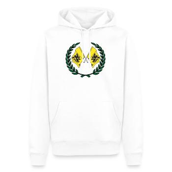 Flaggen Provinz Flandern Belgien Lorbeerkranz - Männer Premium Bio Hoodie - Weiß - Vorne - Nico (187cm)