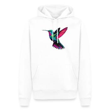 Kolibri - Männer Premium Bio Hoodie - Weiß - Vorne - Nico (187cm)