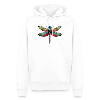 Libellule - Sweat à capuche Premium bio Homme - blanc - Devant - Nico (187cm)