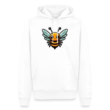 Biene - Männer Premium Bio Hoodie - Weiß - Vorne - Nico (187cm)