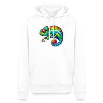 Caméléon - Sweat à capuche Premium bio Homme - blanc - Devant - Nico (187cm)