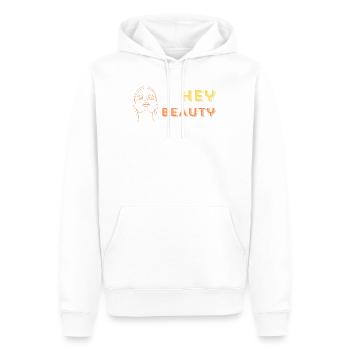 Hey beauty - Männer Premium Bio Hoodie - Weiß - Vorne - Nico (187cm)