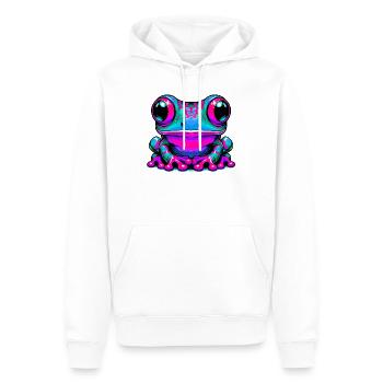 Grenouille - Sweat à capuche Premium bio Homme - blanc - Devant - Nico (187cm)