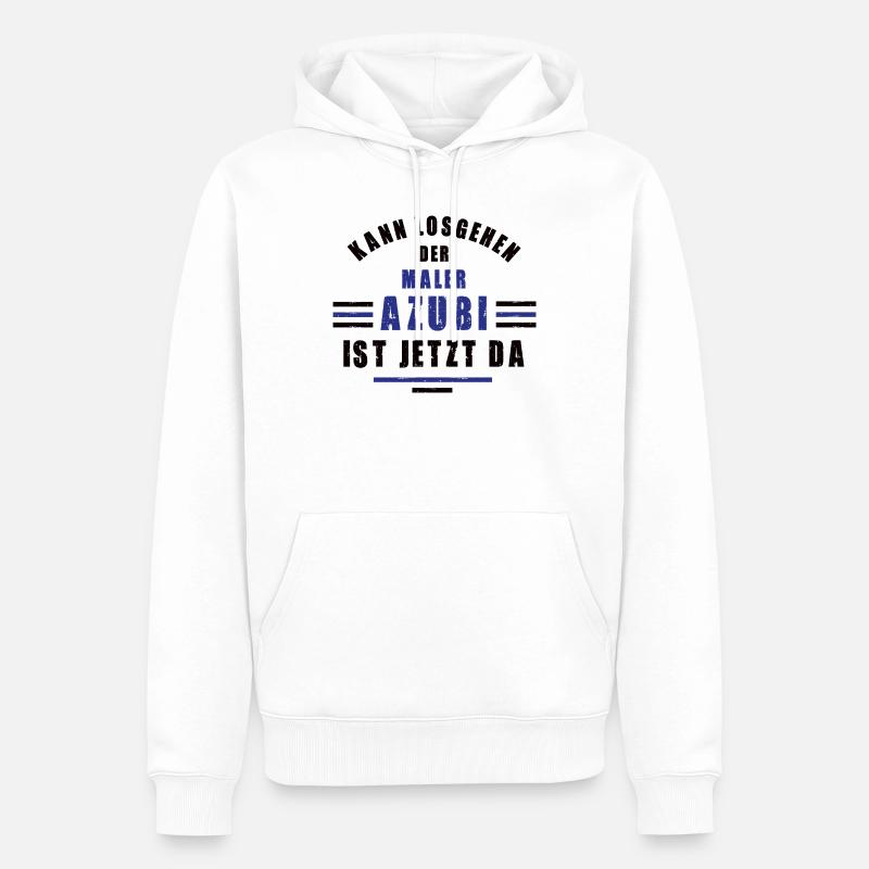 Trainee painter apprenticeship training painter training - Men’s Premium Organic Hoodie - white