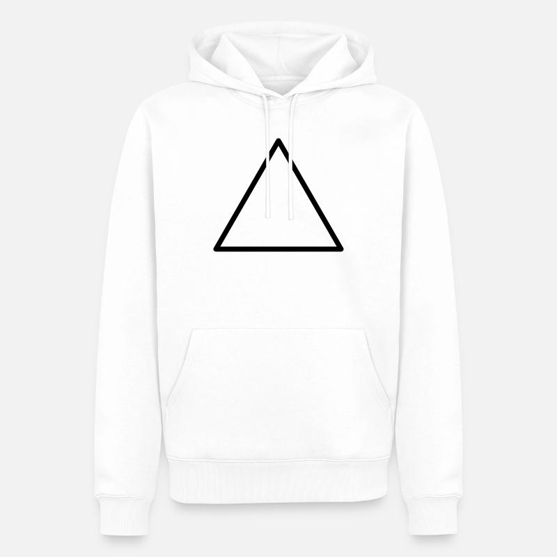 Triangle - Sweat à capuche Premium bio Homme - blanc
