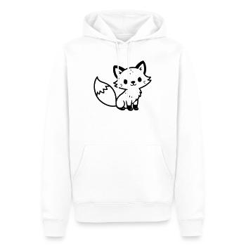 Fuchs Niedlich - Männer Premium Bio Hoodie - Weiß - Vorne - Nico (187cm)