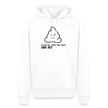 aa_spruch - Männer Premium Bio Hoodie - Weiß - Vorne - Nico (187cm)