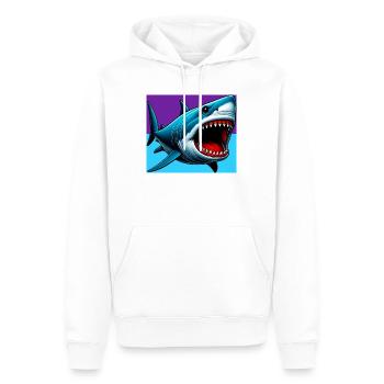 Hai - Männer Premium Bio Hoodie - Weiß - Vorne - Nico (187cm)