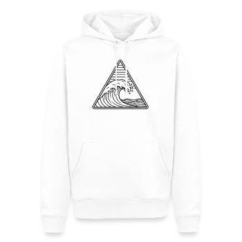 Meereswelle - Männer Premium Bio Hoodie - Weiß - Vorne - Nico (187cm)