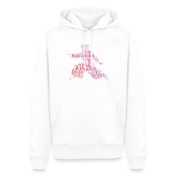 Die Aikido-Schülerinnen und Aikido passen zusammen - Männer Premium Bio Hoodie - Weiß - Vorne - Nico (187cm)