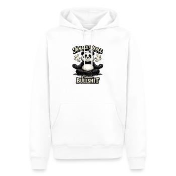 Panda Yogi – Inhale Peace - Männer Premium Bio Hoodie - Weiß - Vorne - Nico (187cm)