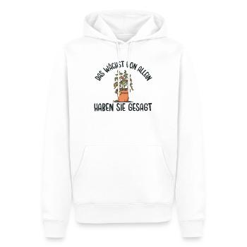 Gärtnern Das wächst von alleine haben sie gesagt - Männer Premium Bio Hoodie - Weiß - Vorne - Nico (187cm)