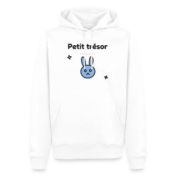 BEBE.PARENT. PARENTS. MAMAN. PAPA. FUTURE MAMAN - Sweat à capuche Premium bio Homme - blanc - Devant - Nico (187cm)