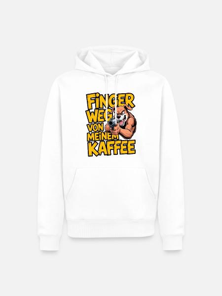 Mein Kaffee - Männer Premium Bio Hoodie - Weiß