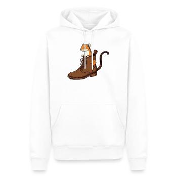 Hermelin im Herbstschuh - Männer Premium Bio Hoodie - Weiß - Vorne - Nico (187cm)