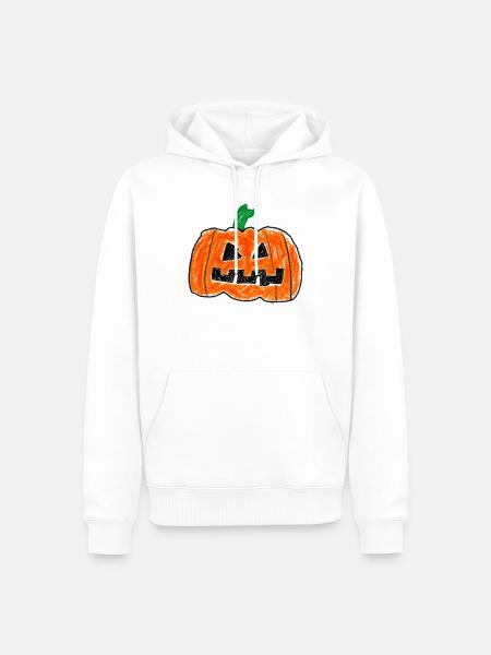 Süßer Jack O' Lantern – Halloween-Design - Männer Premium Bio Hoodie - Weiß
