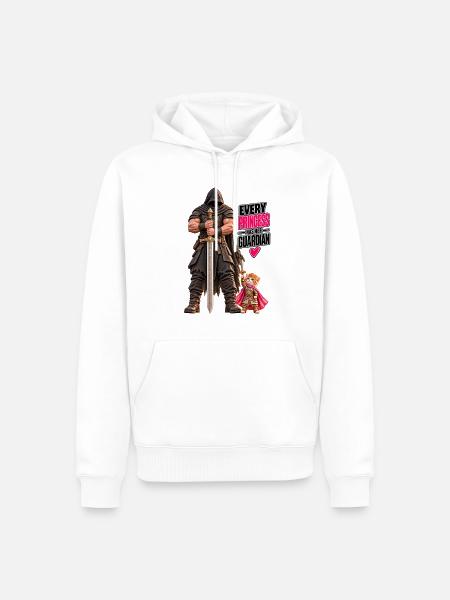 Knight Kitten Wächter - Männer Premium Bio Hoodie - Weiß