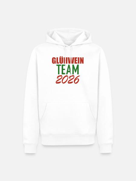 Glühwein Team 2026 - Männer Premium Bio Hoodie - Weiß