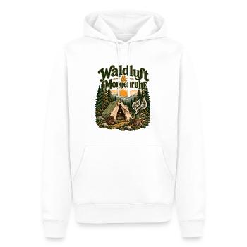 Waldluft & Morgenruhe - Männer Premium Bio Hoodie - Weiß - Vorne - Nico (187cm)