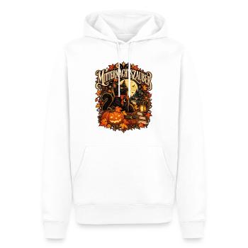 Mitternachtszauber - Männer Premium Bio Hoodie - Weiß - Vorne - Nico (187cm)