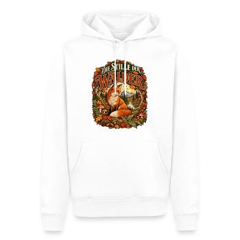Die Stille der Wälder - Männer Premium Bio Hoodie - Weiß - Vorne - Nico (187cm)