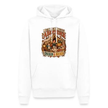 Mein schönstes Abenteuer – Decken & Bücher - Männer Premium Bio Hoodie - Weiß - Vorne - Nico (187cm)