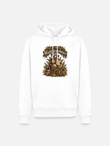 Club der neugierigen Waldbewohner - Männer Premium Bio Hoodie - Weiß