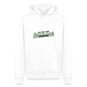 Farben änderbar | Schweinehund gefressen | mollig - Männer Premium Bio Hoodie - Weiß - Vorne - Nico (187cm)