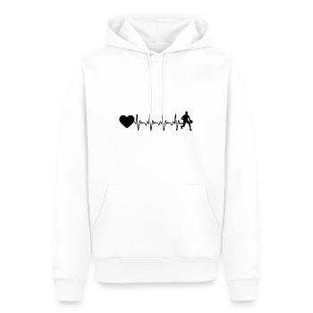 Heartbeat Heart and Basketball - - Men’s Premium Organic Hoodie - white - Front - Nico (187cm)