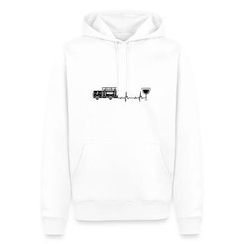 Herzschlagwein- und Feuerwehr-Brigader - (2) - Men’s Premium Organic Hoodie - white - Front - Nico (187cm)