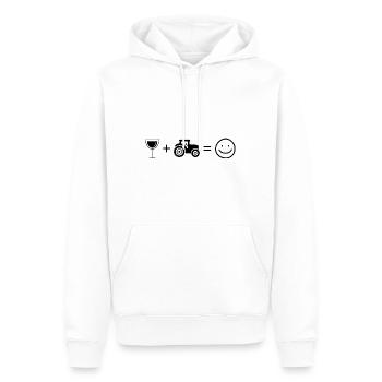 Wein Smile Face und Landwirtschaft - - Männer Premium Bio Hoodie - Weiß - Vorne - Nico (187cm)