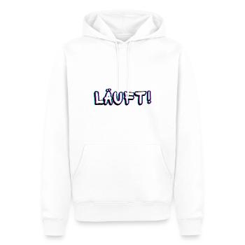 Läuft bei dir super - Alles Cool soweit - Männer Premium Bio Hoodie - Weiß - Vorne - Nico (187cm)