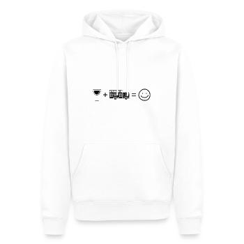 Wine Smile Face and Fire Brigade 1 - - Men’s Premium Organic Hoodie - white - Front - Nico (187cm)