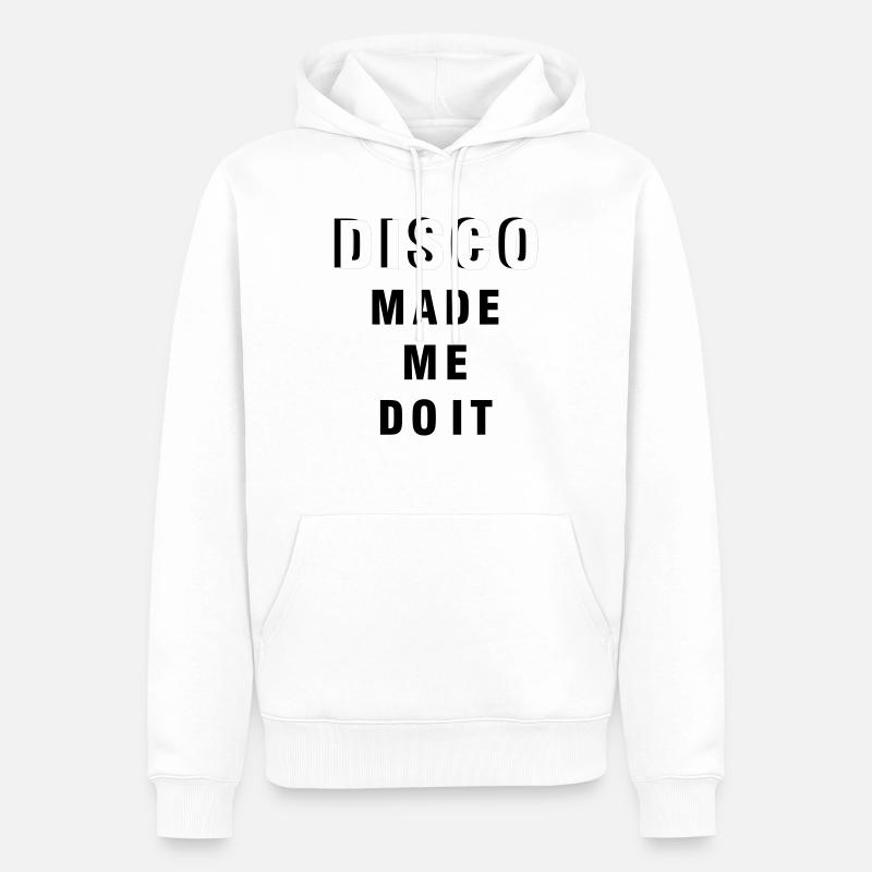 disco - Männer Premium Bio Hoodie - Weiß
