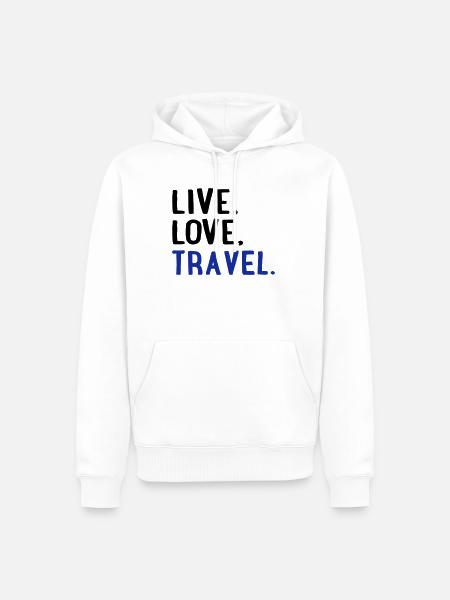 reisen - Männer Premium Bio Hoodie - Weiß