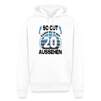 Geburtstag 20 Jahre So gut aussehen Retro Vintage - Männer Premium Bio Hoodie - Weiß - Vorne - Nico (187cm)