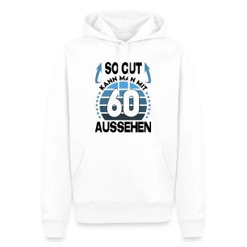 Geburtstag 60 Jahre So gut aussehen Retro Vintage - Männer Premium Bio Hoodie - Weiß - Vorne - Nico (187cm)