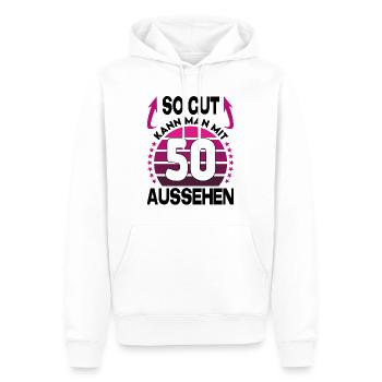 Geburtstag 50 Jahre So gut aussehen Retro Vintage - Männer Premium Bio Hoodie - Weiß - Vorne - Nico (187cm)