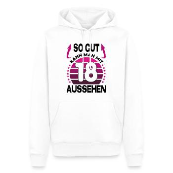 Geburtstag 18 Jahre So gut aussehen Retro Vintage - Männer Premium Bio Hoodie - Weiß - Vorne - Nico (187cm)
