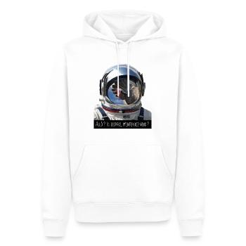 Astronaute rencontre avec un dindon - Sweat à capuche Premium bio Homme - blanc - Devant - Nico (187cm)