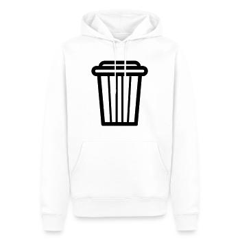 poubelle - Sweat à capuche Premium bio Homme - blanc - Devant - Nico (187cm)