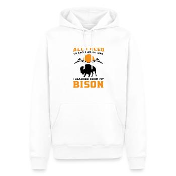 Bison Buffalo Water Buffalo National Park - Men’s Premium Organic Hoodie - white - Front - Nico (187cm)