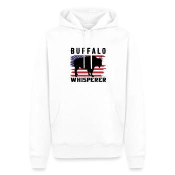 Bison Buffalo Water Buffalo National Park - Men’s Premium Organic Hoodie - white - Front - Nico (187cm)