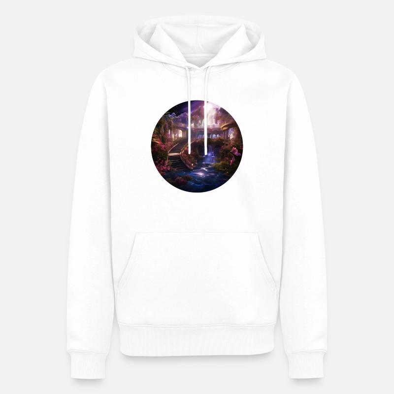Astral Enchanté Starharbor - Sweat à capuche Premium bio Homme - blanc