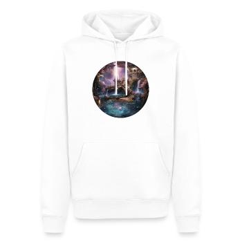 Einhüllende Sternenzauber - Männer Premium Bio Hoodie - Weiß - Vorne - Nico (187cm)