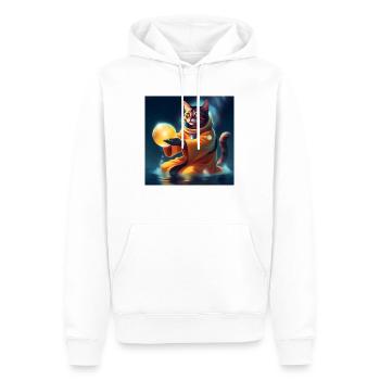 Sushumi ☀️☀️☀️ - Männer Premium Bio Hoodie - Weiß - Vorne - Nico (187cm)