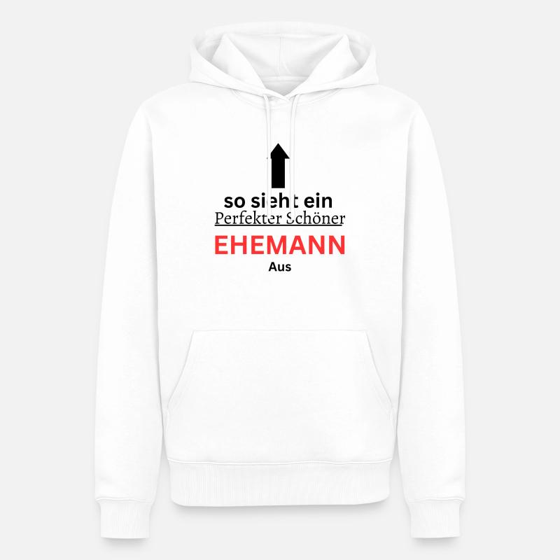 Der perfekte Ehemann - Männer Premium Bio Hoodie - Weiß
