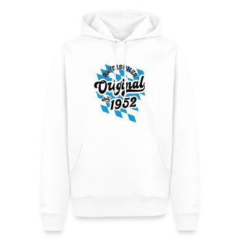Bayrisches Original seit 1952 Geburtstag - Männer Premium Bio Hoodie - Weiß - Vorne - Nico (187cm)