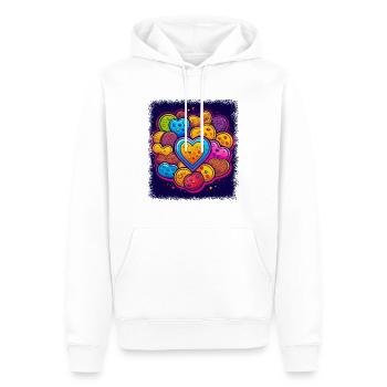 baking gift joke funny chef design tshirts happy - Männer Premium Bio Hoodie - Weiß - Vorne - Nico (187cm)